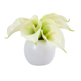 5” Calla Lily Artificial Arrangement in Vase (Set of 2)