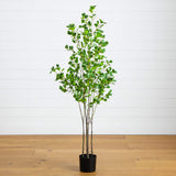 5' Artificial Heart Shaped Ficus Leaf Tree