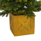 5' Manchester Fir Artificial Christmas Tree in Decorative Planter with 250 Clear Warm (Multifunction) LED Lights and 366 Bendable Branches
