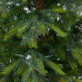 5’ North Carolina Spruce Artificial Christmas Tree with 100 Clear Lights and 207 Bendable Branches in White Planter with Stand