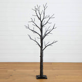 5' Pre-Lit Artificial Halloween Twig Tree with 360 Orange & Purple LED Lights