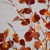 5’ Pre-Lit Autumn Eucalyptus Artificial Fall Tree with 220 Warm White LED Lights