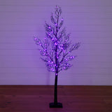 5' Pre-Lit Halloween Minimalist Twig Artificial Fall Tree with 240 Orange & Purple LED Lights