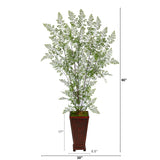 5’ Ruffle Fern Artificial Tree in Decorative Planter