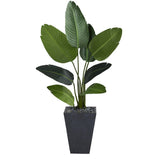 52” Traveler's Palm Artificial Tree in Slate Planter