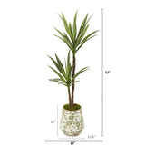52” Yucca Artificial Plant in Floral Planter