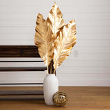 53" Artificial Gold Traveler's Palm Stems - Set of 3