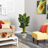 55” Triple Stalk Artificial Banana Tree in Decorative Planter (Real Touch)