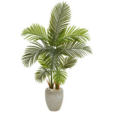 56” Areca Palm Artificial Tree in Sand Colored Planter