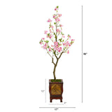 56” Cherry Blossom Artificial Tree in Decorative Planter