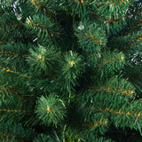 57” Northern Rocky Spruce Artificial Christmas Tree with 100 Clear Lights and 322 Bendable Branches in White Planter with Stand