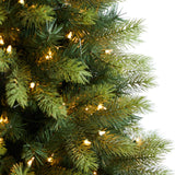 6' Aspen Mountain Fir Christmas Tree with 350 Clear LED Lights and 1110 Bendable Branches