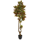 6’ Croton Artificial Tree