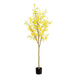 6' Artificial Forsythia Tree