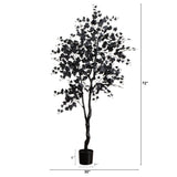 6' Artificial Halloween Black Maple Tree