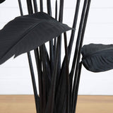 6' Artificial Halloween Black Traveler's Palm Tree