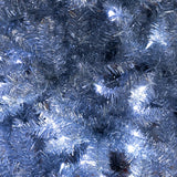 6' Artificial Silver Christmas Tree with 300 Cool White LED Lights