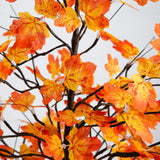 6' Pre-Lit Minimalist Autumn Maple Artificial Fall Tree with 120 Warm White LED Lights