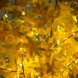 6' Pre-Lit Yellow Autumn Maple Artifical Fall Tree with 350 Warm White LED Lights