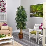6’ Phoenix Artificial Palm Tree in Wicker Planter