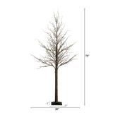 6’ Pre-Lit Artificial Twig Tree with 480 Warm White LED Lights