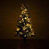6' Pre-Lit Fiber Optic Artificial Pinecone & Berries Christmas Tree with 64 Warm White LED Lights