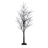 6’ Pre-Lit Halloween Black Twig Artificial Tree with 300 Orange & Purple LED Lights