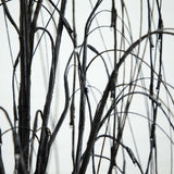 6’ Pre-Lit Halloween Black Willow Artificial Tree with 160 Orange & Purple LED Lights