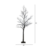 6’ Pre-Lit Halloween Minimalist Twig Artificial Fall Tree with 320 Orange & Purple LED Lights
