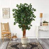 6’ Sakaki Artificial Tree with 1470 Bendable Branches in Decorative Urn