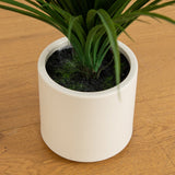 6’ UV Resistant Artificial Grass Plant in White Decorative Planter (Indoor/Outdoor)