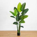 6’ UV Resistant Artificial Traveler's Palm Tree (Indoor/Outdoor)