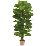 63" Artificial Large Leaf Philodendron Silk Plant (Real Touch)