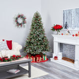 6.5' Lightly Frosted Big Sky Spruce Artificial Christmas Tree