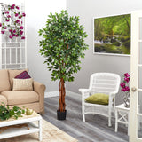 6.5’ Super Deluxe Ficus Artificial Tree with Natural Trunk