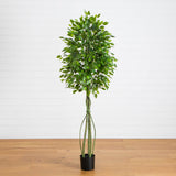 6.5' UV Resistant Artificial Ficus Tree (Indoor/Outdoor)