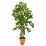 68” Areca Palm Artificial Tree in Orange Planter