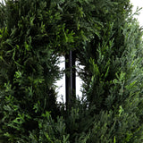 7' Double Pond Cypress Spiral Topiary UV Resistant (Indoor/Outdoor)