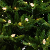 7' Pre-Lit Artificial Luxembourg Pine Christmas Tree with 340 Multicolored Traditional Bulb LED Lights