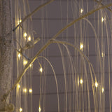 7' Pre-Lit Artificial White Willow Christmas Tree with 400 Cool White LED Light