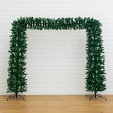7’ Pre-Lit Artificial Holiday Green Chirstmas Pine Archway with 650 Multifunction Warm White LED Lights