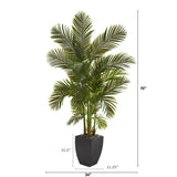 70” Areca Palm Artificial Tree in Black Planter