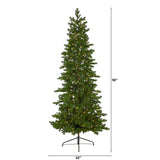 7.5' Big Sky Spruce Artificial Christmas Tree with 300 Clear Warm (Multifunction) LED Lights and 385 Bendable Branches