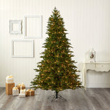 7.5' Cambridge Fir Artificial Christmas Tree with 800 Clear Warm (Multifunction) LED Lights with Instant Connect Technology and 1644 Bendable Branches