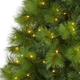 7.5’ Green Scotch Pine Artificial Christmas Tree with 550 Clear LED Lights
