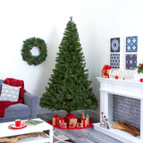 7.5' Mount Hood Spruce Artificial Christmas Tree with 450 Warm White Lights and 1285 Bendable Branches