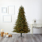 7.5' New Hampshire Spruce Artificial Christmas Tree with 650 Warm White Lights and 1462 Bendable Branches
