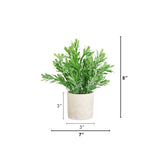 8" Artificial Grass Plant in Decorative Planter - Set of 3