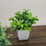 8” Artificial Mini Potted Plants - Set of 4