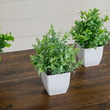 8” Artificial Mini Potted Plants - Set of 4